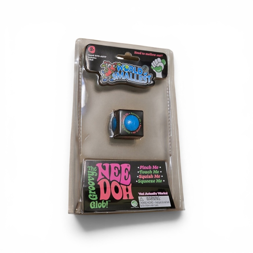 World's‎ Smallest NeeDoh Groovy Glob Tiny Fidget Toy 2-Blue 2-Pink 3-Orange